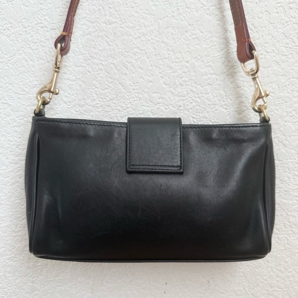 Vintage Y2K COACH 9154 Legacy Demi TurnLock Black Leather Crossbody Bag READ - Picture 9 of 16